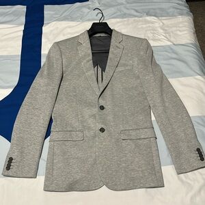 Mens Express Gray Slim Fit Blazer sz XS 38R